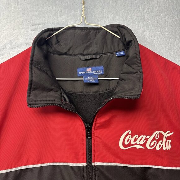 Coca Cola Men's Sportsmaster Jacket Large Tall Removable Sleeves Fleece Lined - Picture 3 of 13